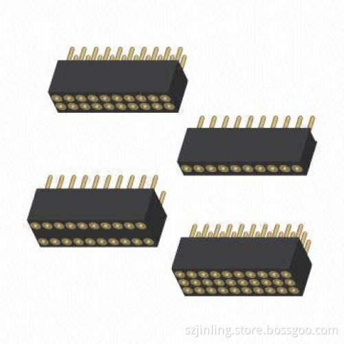 Round Pin Connector 1.27mm Pitch Single, Dual-row Height 3.8, 1A Current Rating